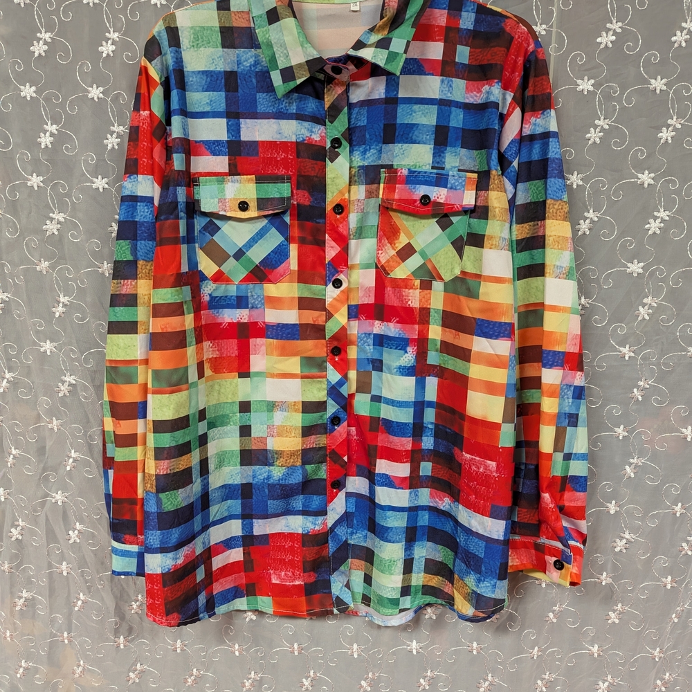 Colorful Plaid Men's Shirt
